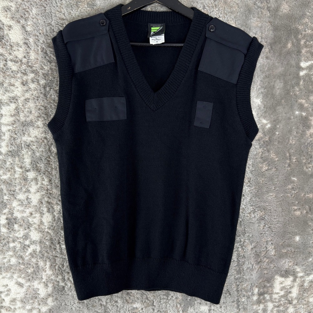 Horace Small Size S V-Neck Tactical Uniform Commando Sweater Vest Black Men